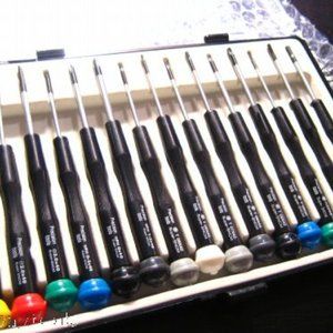 New 15 pcs Precision Screwdriver Tool Set Flat Blade, Phillips,Torks,Hex Key